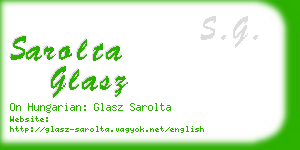 sarolta glasz business card